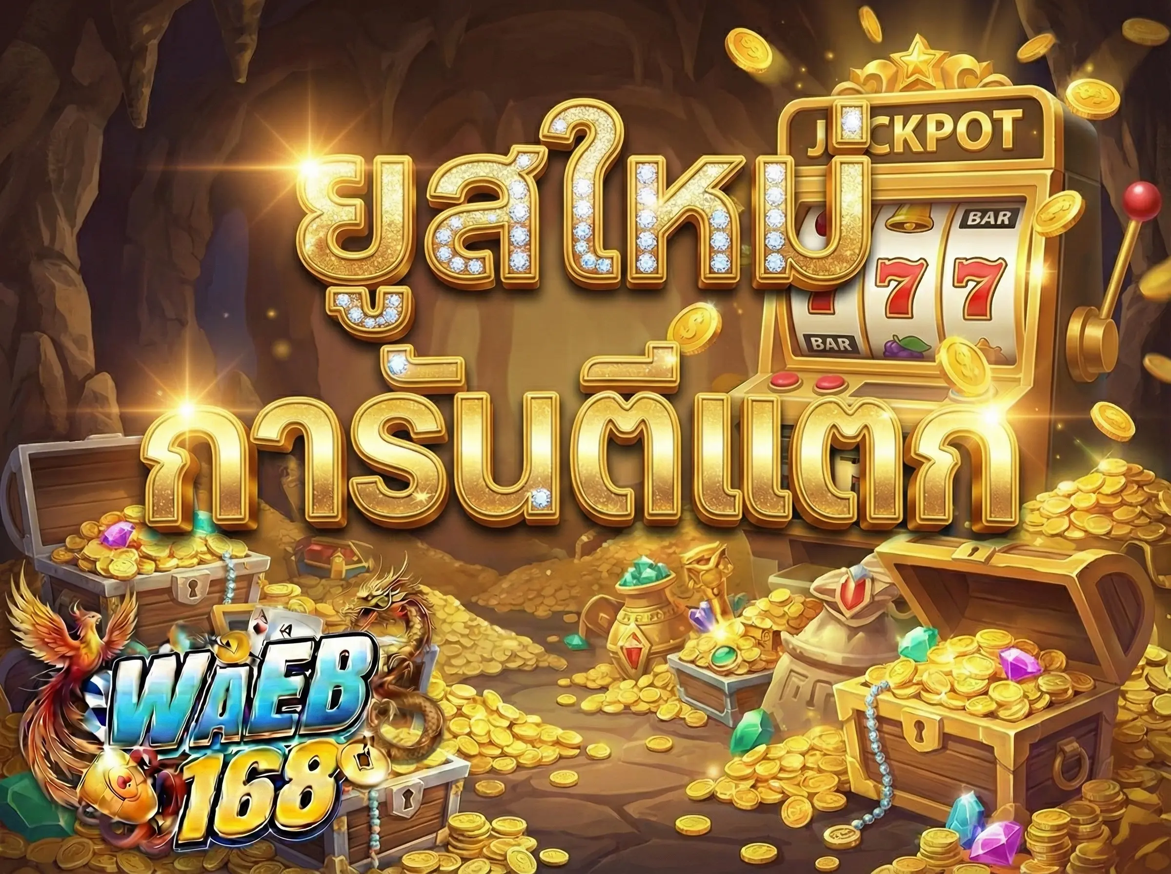 สร้างรูปภาพหน้าปกสำหรับบทความ ยูสใหม่การันตีแตก อีกครั้งในธีมอื่น เน้นคีย์เวิร์ดตัวใหญ่และโดดเด่น โดยใช้ขนาดรูป 1200*900 และใส่โลโก้ตามไฟล์ที่แนบมา โดยไม่ดัดแปลงรูปโลโก้