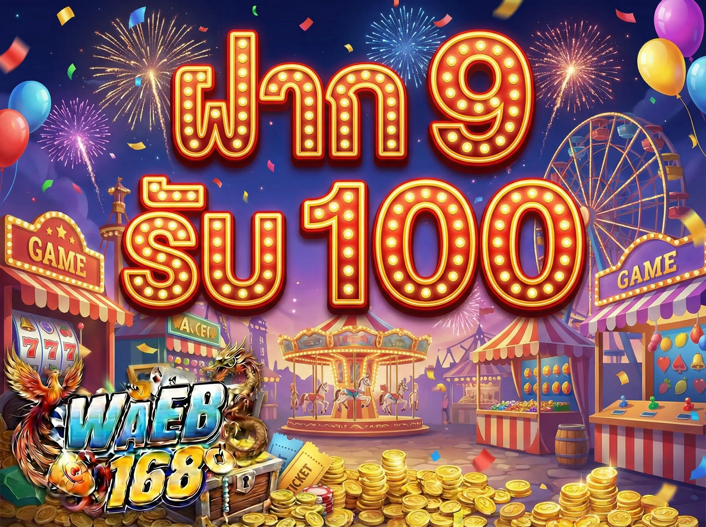 ฝาก 9 รับ 100 โปรโมชั่นทุนน้อยยอดฮิต ปี 2026 ถอนไม่อั้น